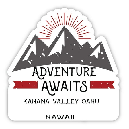 Kahana Valley Oahu Hawaii Souvenir 4-Inch Magnet Adventure Awaits Design