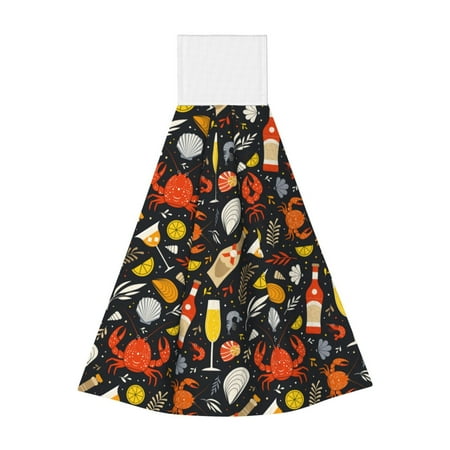 Easygdp Seafood And Drinks Kitchen Hand Towels Hanging Tie Towels Fast Drying Dish Cloth with Loop for Bathroom Restroom Home Decor
Easygdp Seafood And Drinks Kitchen Hand Towels Hanging Tie Towels Fast Drying Dish Cloth with Loop for Bathroom Restroom Home Decor