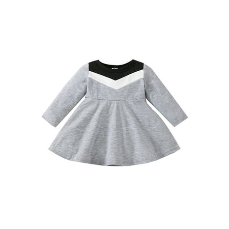 Amuver Infant Baby Girl A-Line Dress Contrast Color Long Sleeve Round Neck Spring Autumn Casual Dress
Amuver Infant Baby Girl A-Line Dress Contrast Color Long Sleeve Round Neck Spring Autumn Casual Dress