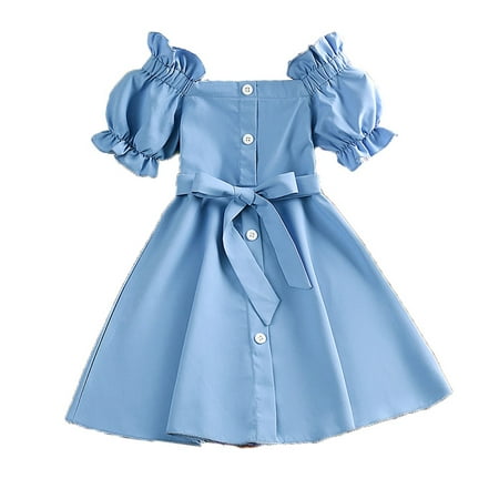 Godderr Toddler Girls Princess Skirt Summer One-Shoulder Short Skirt Belted Dress Blue 4-7Y
Godderr Toddler Girls Princess Skirt Summer One-Shoulder Short Skirt Belted Dress Blue 4-7Y