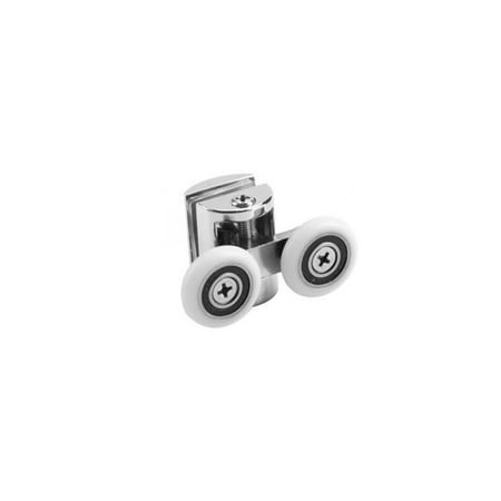 2pcs Heavy Duty Zinc Alloy Twin Shower Door Wheels Top Rollers Runners