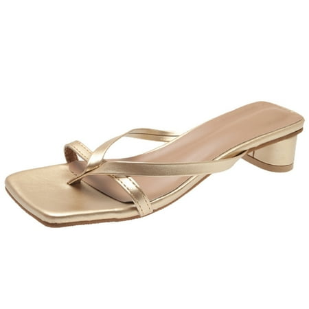 Gold Silver Clip Toe Middle Heels Sandals Women Fashion Pu Leather Square Toe Slides Woman Summer 2023 Thick Heel Sandals Female
Gold Silver Clip Toe Middle Heels Sandals Women Fashion Pu Leather Square Toe Slides Woman Summer 2023 Thick Heel Sandals Female