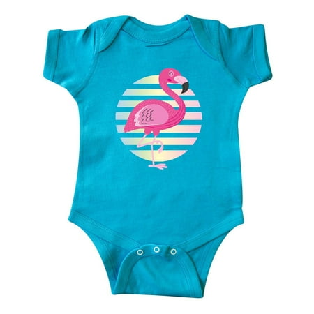 Inktastic Flamingo Bird Pink Pastel Sunset Gift Baby Girl Bodysuit