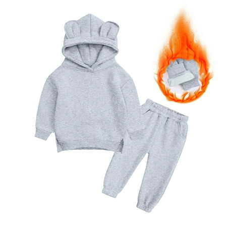 Yubatuo Children s Hooded Round Neck Hooded Ear Hat Sweater Pants Two-piece Set Gray 120
Yubatuo Children s Hooded Round Neck Hooded Ear Hat Sweater Pants Two-piece Set Gray 120