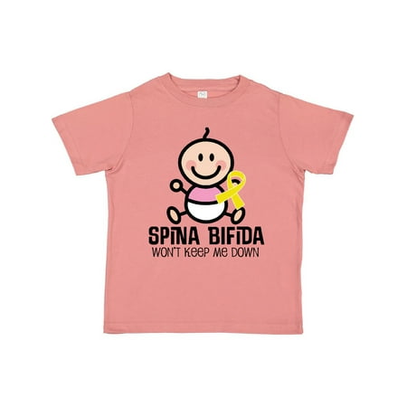 Inktastic Spina Bifida Baby Girl Awareness Ribbon Gift Toddler Toddler Girl T-Shirt