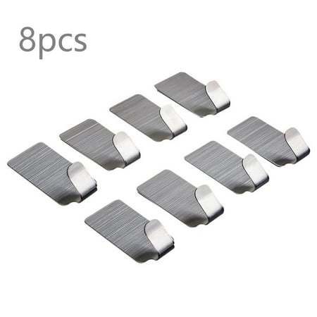 DTOWER Weilifangwps 8Pcs Adhesive Hooks Wall Hooks Hanger 304 Stainless Steel Self Adhesive Waterproof Rack Maxi Bearing 5Kg
DTOWER Weilifangwps 8Pcs Adhesive Hooks Wall Hooks Hanger 304 Stainless Steel Self Adhesive Waterproof Rack Maxi Bearing 5Kg