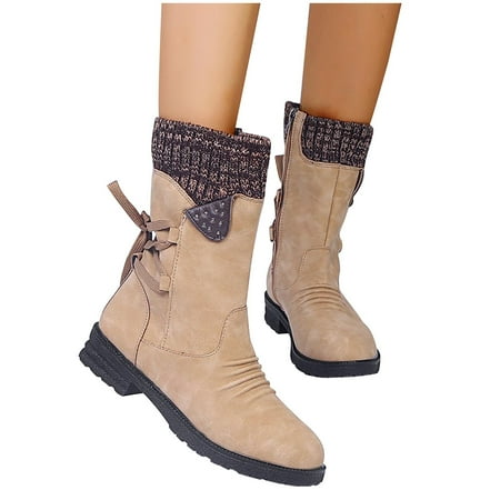 Cowboy Boots for Women Platform Boots Retro Ankle Boots Winter Short Boots Winter Fall Boots for Women 2022 Wide Calf Short Boots