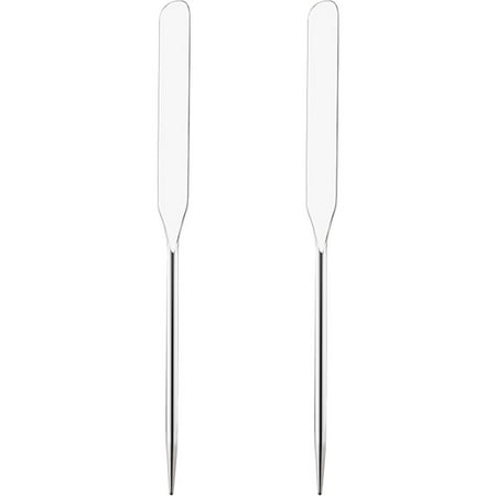 2pcs Stainless Steel Cosmetic Mixing Rods Makeup Spatula Nail Art Stirring Rods