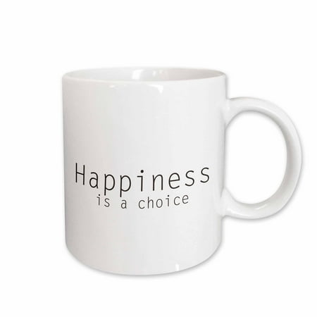 3dRose Happiness is A Choice- Inspirational Words Ceramic Mug 15-ounce