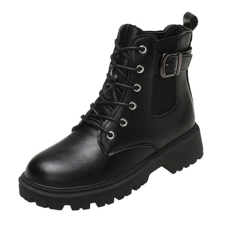 Fashion Women Solid Color Autumn Winter Thick Sole Square Heels Lace Up Short Booties Round Toe Shoes
Fashion Women Solid Color Autumn Winter Thick Sole Square Heels Lace Up Short Booties Round Toe Shoes