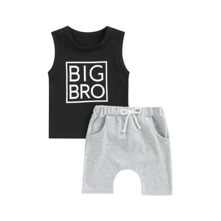 Binpure Baby Boy Brothers Shorts Suit Summer Letter Print Sleeveless Crew Neck Tank Tops Solid Color Shorts
Binpure Baby Boy Brothers Shorts Suit Summer Letter Print Sleeveless Crew Neck Tank Tops Solid Color Shorts