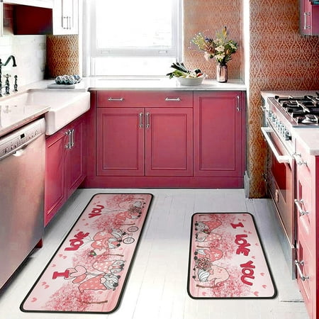 Valentines Day Gnome Kitchen Rugs Set 2Pcs I Love You Heart Kitchen Floor Rug and Mat Non Skid Waterproof Kitchen Rug Standing Area Mat for Anniversary Wedding Holiday Indoor Decor 17 x47 +17 x30
Valentines Day Gnome Kitchen Rugs Set 2Pcs I Love You Heart Kitchen Floor Rug and Mat Non Skid Waterproof Kitchen Rug Standing Area Mat for Anniversary Wedding Holiday Indoor Decor 17 x47 +17 x30