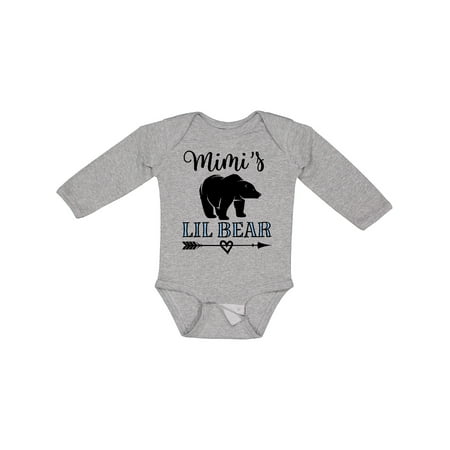 Inktastic Mimi Lil Bear Grandson Gift Gift Baby Boy Long Sleeve Bodysuit