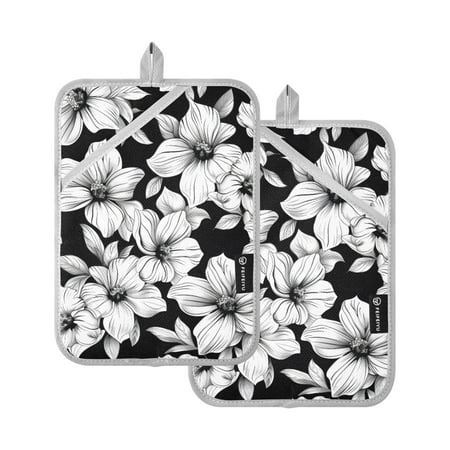 Magnolia Floral Flowers and Leaf Oven Mitts 2 Pcs Pot Holders Sets Heat Resistant for Kitchen Cooking Baking 7 x9.8
Magnolia Floral Flowers and Leaf Oven Mitts 2 Pcs Pot Holders Sets Heat Resistant for Kitchen Cooking Baking 7 x9.8