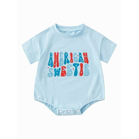 Bagilaanoe 4th of July Newborn Baby Girl Boy Rompers Letters Print Short Sleeve Bodysuit 3M 6M 12M 18M Infant Summer One Piece Short Jumpsuit for Independence Day
Bagilaanoe 4th of July Newborn Baby Girl Boy Rompers Letters Print Short Sleeve Bodysuit 3M 6M 12M 18M Infant Summer One Piece Short Jumpsuit for Independence Day