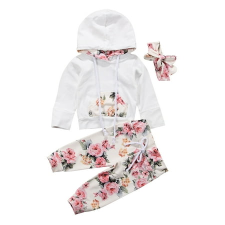 IZhansean 3PCS Newborn Kids Baby Girl Sweatshirt Hoodies+Pants Headband Floral Outfit Set White 6-12 Months
IZhansean 3PCS Newborn Kids Baby Girl Sweatshirt Hoodies+Pants Headband Floral Outfit Set White 6-12 Months