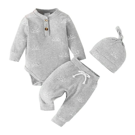 WUXIAN Toddler Boys Girls Long Sleeve Cartoon Printed Romper Solid Color Colour Pants Hat Outfits Set For Kids Trousers Infants Baby Children Leisure Dailywear
WUXIAN Toddler Boys Girls Long Sleeve Cartoon Printed Romper Solid Color Colour Pants Hat Outfits Set For Kids Trousers Infants Baby Children Leisure Dailywear