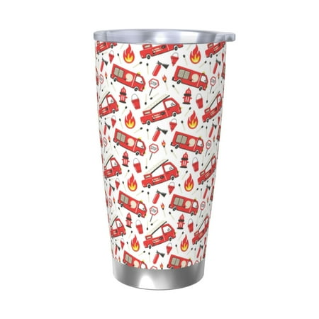 Qekee Fire Truck Print 20OZ Car Cup Stainless Steel Vacuum Insulated Tumbler Tumbler Cup With Lid And Straw Travel Coffee Mug-Without Straw
Qekee Fire Truck Print 20OZ Car Cup Stainless Steel Vacuum Insulated Tumbler Tumbler Cup With Lid And Straw Travel Coffee Mug-Without Straw