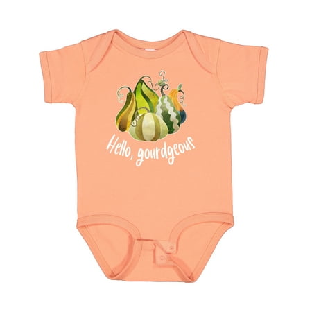 Inktastic Hello Gourdgeous Fall Humor Gift Baby Boy or Baby Girl Bodysuit