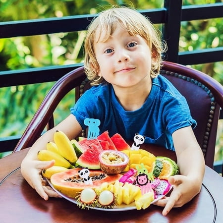 Cute Mini Bento Zoo Mini Forks Set Children s Animal Fruit Fork