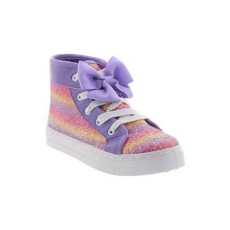 Kensie Girl Faye Glitter Hi-Top Girls Snea Casual Shoe Purple