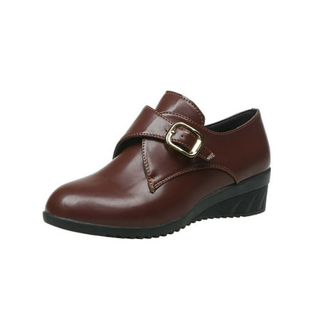 Shoes for Womens Fashion Platform Non-Slip Leather Ankle Strap Buckle Comfy Dance Shoe Slip on Formal Dress Shoes
Shoes for Womens Fashion Platform Non-Slip Leather Ankle Strap Buckle Comfy Dance Shoe Slip on Formal Dress Shoes