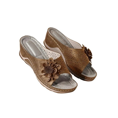 Zodanni Ladies Wedge Sandals Summer Platform Sandal Beach Slides Womens Slide Slippers Lightweight Slip On Casual Shoes Light Brown 7.5
Zodanni Ladies Wedge Sandals Summer Platform Sandal Beach Slides Womens Slide Slippers Lightweight Slip On Casual Shoes Light Brown 7.5