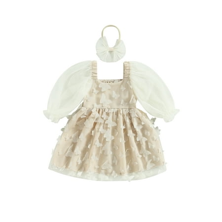 GXFC Toddler Girls Princess Dress 1T 2T 3T 4T 5T Kids Girls Long Puff Sleeve 3D Butterfly Print Dress Dress Children Girls Summer Mesh Tulle A-line Dress with Headband
GXFC Toddler Girls Princess Dress 1T 2T 3T 4T 5T Kids Girls Long Puff Sleeve 3D Butterfly Print Dress Dress Children Girls Summer Mesh Tulle A-line Dress with Headband