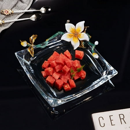Enamel colored crystal glass fruit plate household dessert plate candy plate/small fruit plate household living room coffee table beautiful and exquisite high-end fruit plate(small)
Enamel colored crystal glass fruit plate household dessert plate candy plate/small fruit plate household living room coffee table beautiful and exquisite high-end fruit plate(small)
