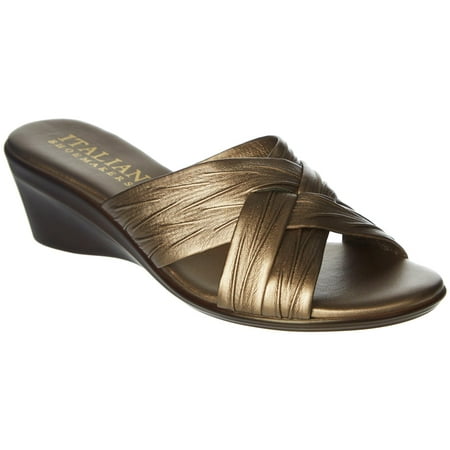 Italian Shoemaker Womens Decade Wedges 7 Pearl brass