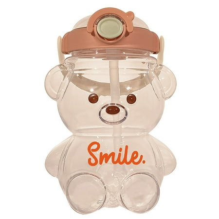 Smrinog Bear Plastic Cup Large-Capacity Straw Cup Bottle with Belt (1400ml Brown)
Smrinog Bear Plastic Cup Large-Capacity Straw Cup Bottle with Belt (1400ml Brown)