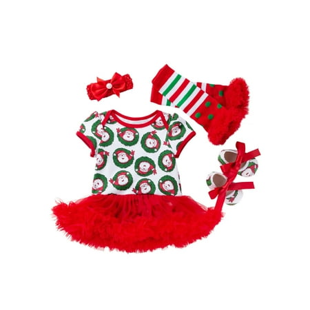 Lumento Baby 4Pcs Sets Short Sleeve Outfits Crew Neck Dress Set Loose Bodysuits Christmas Playsuit White 80cm (1-2Y)
Lumento Baby 4Pcs Sets Short Sleeve Outfits Crew Neck Dress Set Loose Bodysuits Christmas Playsuit White 80cm (1-2Y)