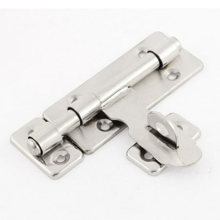 Unique Bargains Stainless Steel Gate Door Lock Latch Bolt Hasp Stapler 4