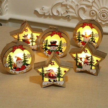 Christmas Wooden Lights Hanging Decorations Ornaments Pendants with Lights Party Gifts Low Power(Round deer)
Christmas Wooden Lights Hanging Decorations Ornaments Pendants with Lights Party Gifts Low Power(Round deer)