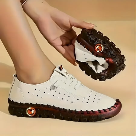 Women s Soft Sole Sneakers Casual Lace Up Faux Leather Loafers Lightweight Low Top Walking Shoes
Women s Soft Sole Sneakers Casual Lace Up Faux Leather Loafers Lightweight Low Top Walking Shoes