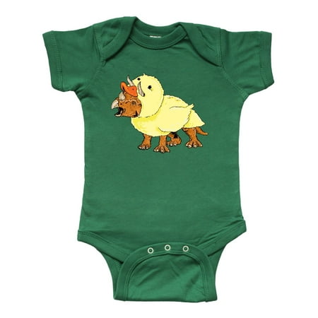Inktastic Easter Duck Triceratops Gift Baby Boy or Baby Girl Bodysuit