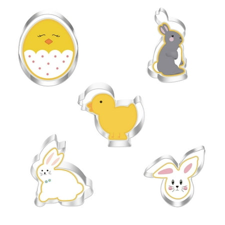 Taicanon Easter Cookie Cutters 5 Pieces Chick Carrot Egg Bunny Rabbite Shapes Cookie Cutters Stain Steel Sets Holiday Themed Party Supplies(Silver2)
Taicanon Easter Cookie Cutters 5 Pieces Chick Carrot Egg Bunny Rabbite Shapes Cookie Cutters Stain Steel Sets Holiday Themed Party Supplies(Silver2)