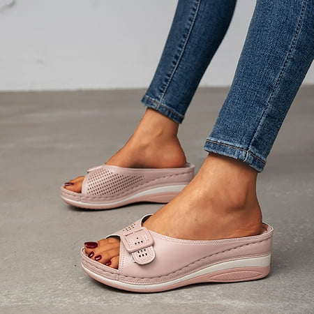 LIANGP Women s Sandals Spring/Summer Solid Large Buckle Hollow Breathable Slope Heel Sandals Women s Shoes Pink Size 9.5
LIANGP Women s Sandals Spring/Summer Solid Large Buckle Hollow Breathable Slope Heel Sandals Women s Shoes Pink Size 9.5