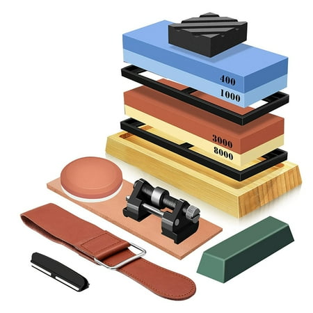 Knife Sharpening Stone Whetstone Knife Sharpener 4Side Grit 400/1000 3000/8000 Complete Knife Sharpening Kit+Bamboo Base
Knife Sharpening Stone Whetstone Knife Sharpener 4Side Grit 400/1000 3000/8000 Complete Knife Sharpening Kit+Bamboo Base