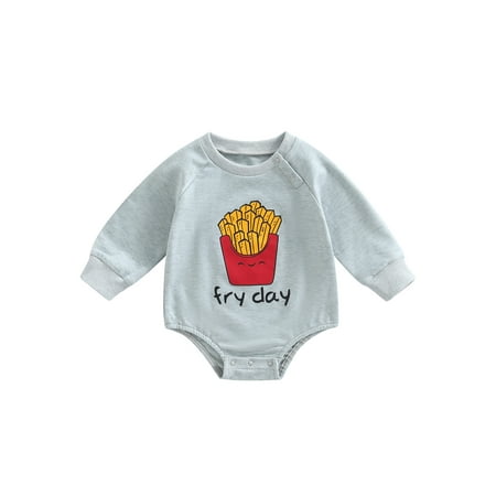 Newborn Baby Long Sleeve Rompers Spring Fall French Fries Letter Print Jumpsuit for Infant Boy Girl
Newborn Baby Long Sleeve Rompers Spring Fall French Fries Letter Print Jumpsuit for Infant Boy Girl