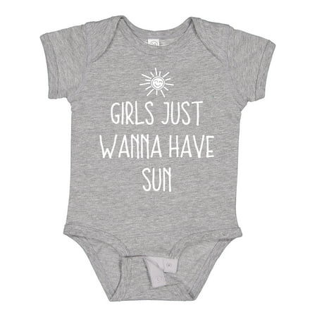 Inktastic Girls Just Wanna Have Sun Gift Baby Girl Bodysuit