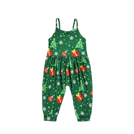 Seyurigaoka Christmas Unisex Kids Jumpsuit Sleeveless Cartoon Print Spaghetti Strap Romper
Seyurigaoka Christmas Unisex Kids Jumpsuit Sleeveless Cartoon Print Spaghetti Strap Romper