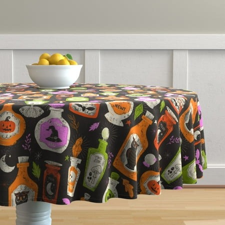Cotton Sateen Tablecloth 90 Round - Potions Skull Halloween Moth Pumpkin Witch Mushroom Print Custom Table Linens by Spoonflower
Cotton Sateen Tablecloth 90 Round - Potions Skull Halloween Moth Pumpkin Witch Mushroom Print Custom Table Linens by Spoonflower