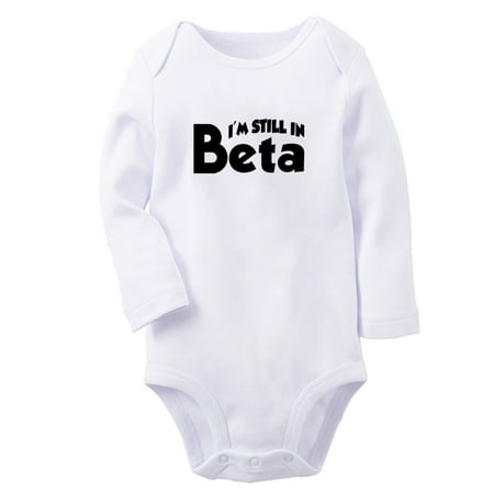 I m Still In Beta Funny Rompers Newborn Baby Unisex Bodysuits Infant Jumpsuits Toddler 0-12 Months Kids Long Sleeves Oufits (White 0-6 Months) 
I m Still In Beta Funny Rompers Newborn Baby Unisex Bodysuits Infant Jumpsuits Toddler 0-12 Months Kids Long Sleeves Oufits (White 0-6 Months)