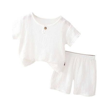 Summer Savings Clearance 2024! itsun Toddler Boy Short Set Toddler Boy Clothes Toddler Kids Baby Boys Set Casual Solid Crepe Gauze Short Sleeve T-shirt Shorts Set White
Summer Savings Clearance 2024! itsun Toddler Boy Short Set Toddler Boy Clothes Toddler Kids Baby Boys Set Casual Solid Crepe Gauze Short Sleeve T-shirt Shorts Set White