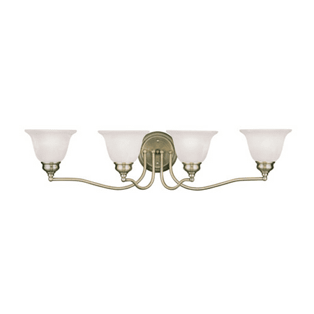 Bathroom Vanity 4 Light With White Alabaster Glass Antique Brass size 32 in 400 Watts - World of Crystal
Bathroom Vanity 4 Light With White Alabaster Glass Antique Brass size 32 in 400 Watts - World of Crystal