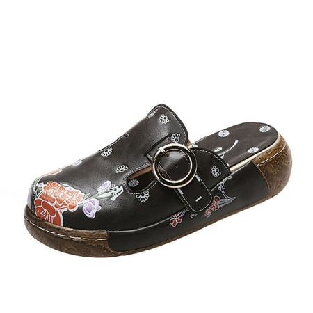Slippers For Women Indoor Women Slippers Women Folk-Custom Color Block Hollow-out Manual Flower Printing Splice Color Flat Heel Sandals Shoes Brown
Slippers For Women Indoor Women Slippers Women Folk-Custom Color Block Hollow-out Manual Flower Printing Splice Color Flat Heel Sandals Shoes Brown