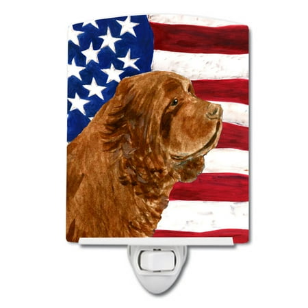 Caroline s Treasures SS4037CNL USA American Flag with Sussex Spaniel Ceramic Night Light 6x4x3 multicolor
Caroline s Treasures SS4037CNL USA American Flag with Sussex Spaniel Ceramic Night Light 6x4x3 multicolor