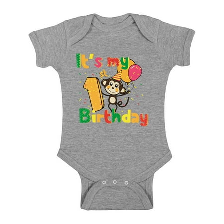 Awkward Styles Monkey B-day Baby Bodysuit Short Sleeve Monkey Gifts for 1 Year Old Monkey Birthday Party Birthday Baby Boy One Piece Top Monkey Baby Girl Bodysuit 1st Birthday Party for Baby
Awkward Styles Monkey B-day Baby Bodysuit Short Sleeve Monkey Gifts for 1 Year Old Monkey Birthday Party Birthday Baby Boy One Piece Top Monkey Baby Girl Bodysuit 1st Birthday Party for Baby