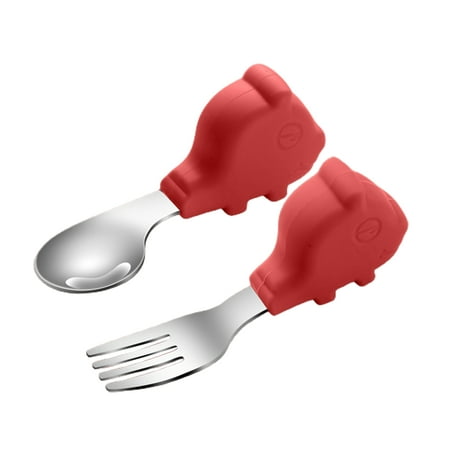Grofry Baby 2Pcs/Set Dinnerware Non-slip Handle Anti-scald Stainless Steel Training Spoon Fork Set for Feeding
Grofry Baby 2Pcs/Set Dinnerware Non-slip Handle Anti-scald Stainless Steel Training Spoon Fork Set for Feeding